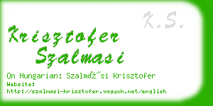 krisztofer szalmasi business card